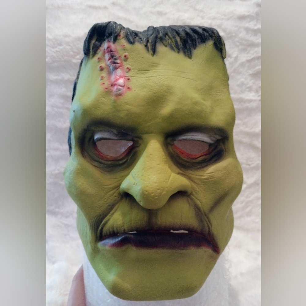 Frankenstein Halloween Mask Paper Magic Group Green Creepy Latex 2008 Monster